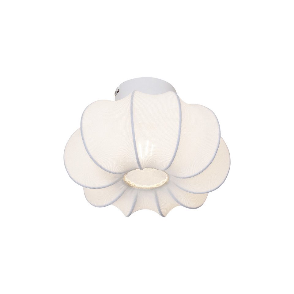 Qazqa Deckenleuchte Plu ayesha, ohne Leuchtmittel, E27, Weiß, Japandi, Text günstig online kaufen