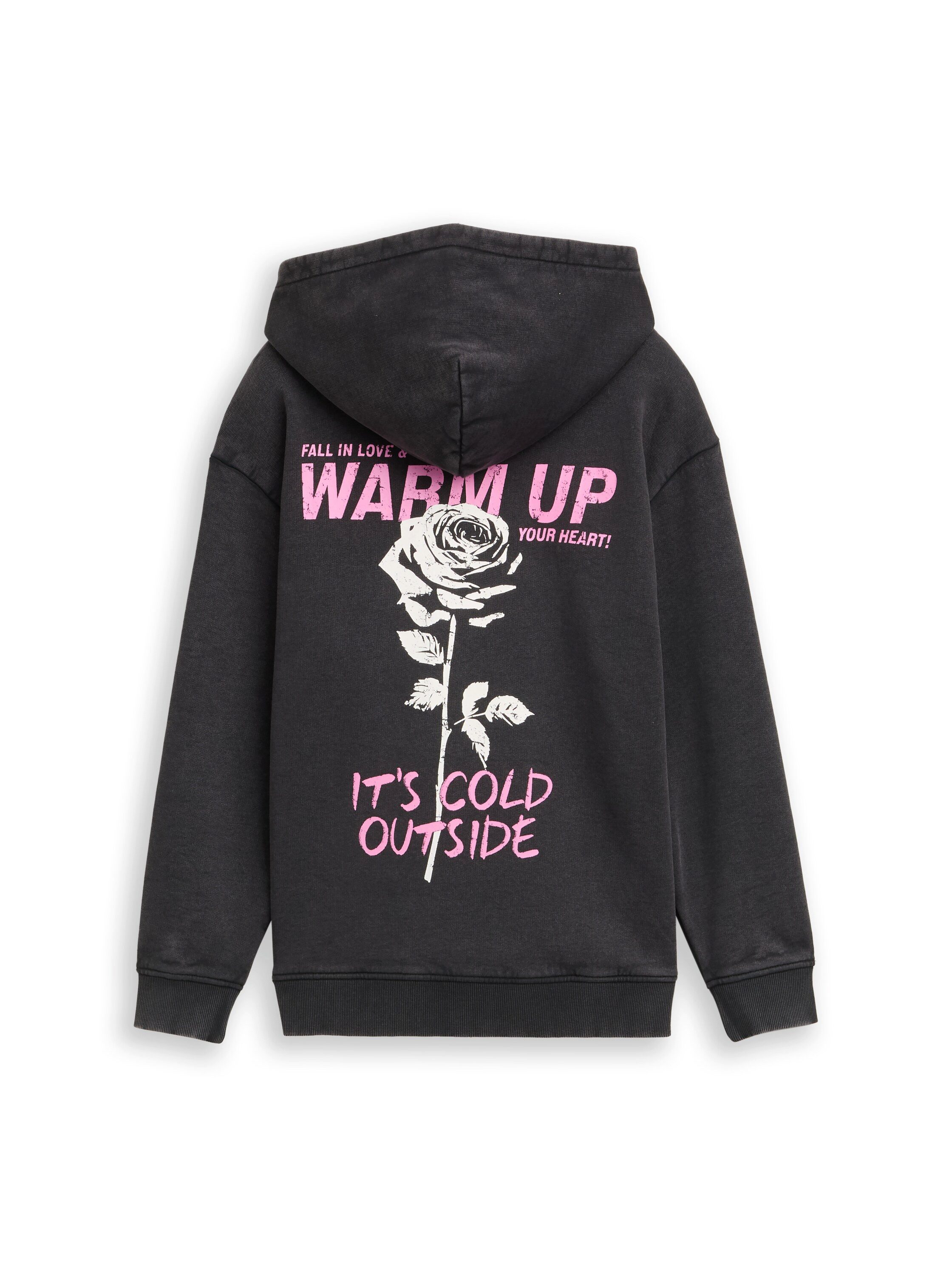 TOM TAILOR Kapuzensweatshirt mit Front-und Rückenprint günstig online kaufen