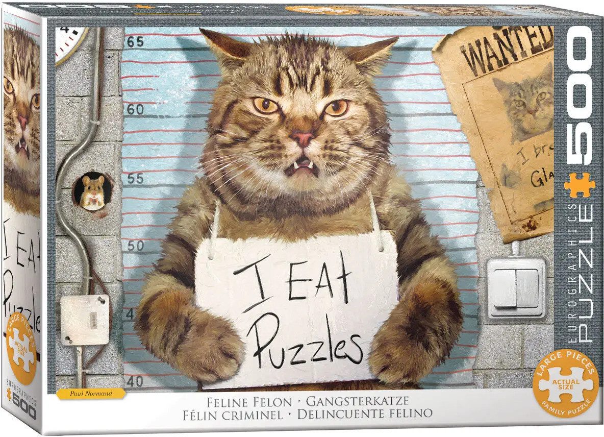 EUROGRAPHICS Puzzle Gangsterkatze, 599 Puzzleteile günstig online kaufen