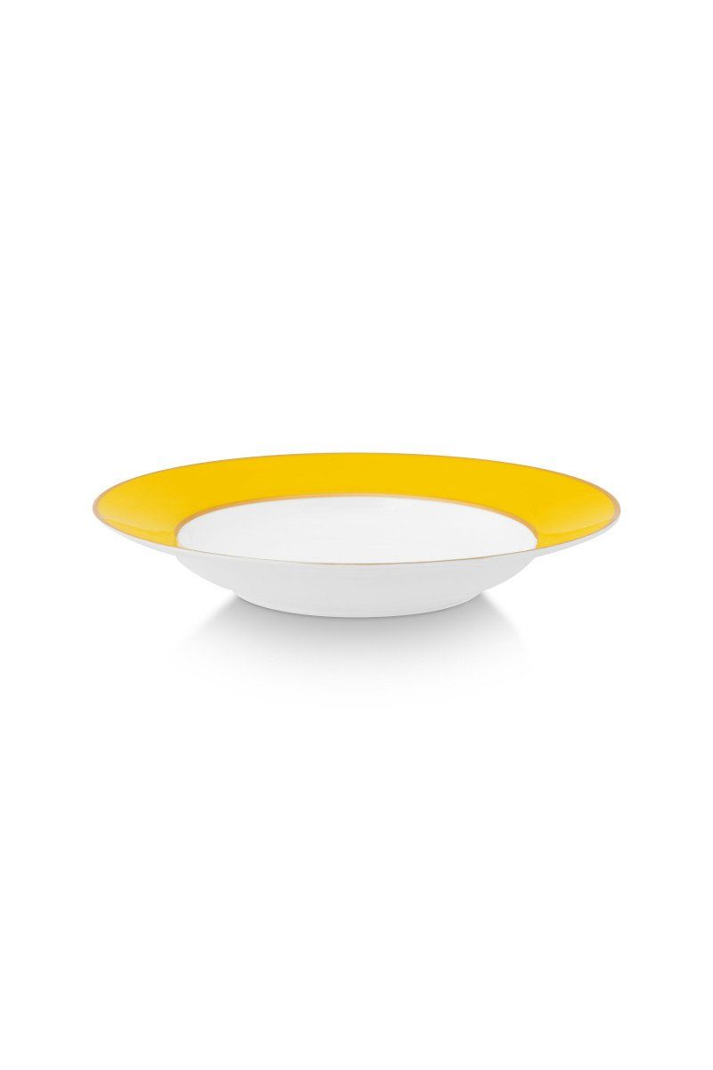PiP Studio Suppenteller CHIQUE Suppenteller gold-gelb 23,5cm, Deep Plate Pip Chique Gold-Yellow 23.5cm