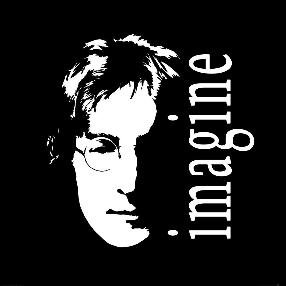 1art1 Poster John Lennon Kunstdruck Bild - Imagine (100 x 100 cm)
