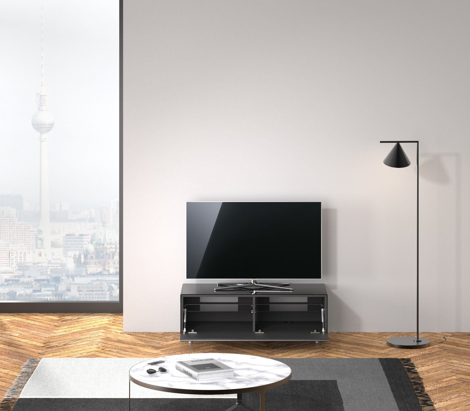 JUST by Spectral 111 wahlweise Lowboard TV-Paket Breite cm, 1100T, schwarz oder Just Basis- Racks, JRL mit