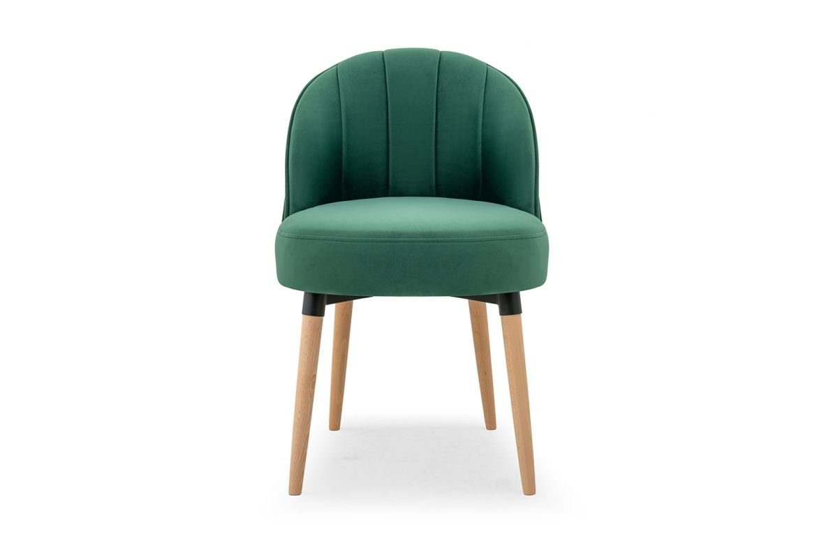 JVmoebel Stuhl, Bürostuhl Polsterstuhl Lehnstuhl Stühle Sessel Design Grüne Stuhl Esszimmerstuhl