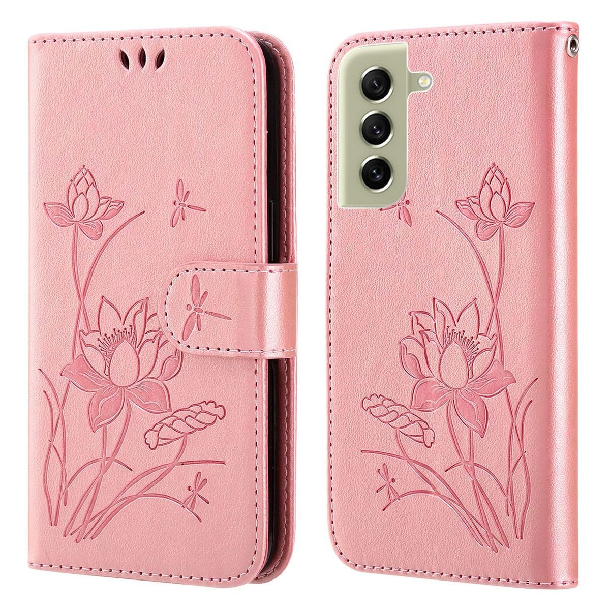 König Design Handyhülle Samsung Galaxy S21 FE, Schutzhülle Schutztasche Case Cover Etuis Wallet Klapptasche Bookstyle
