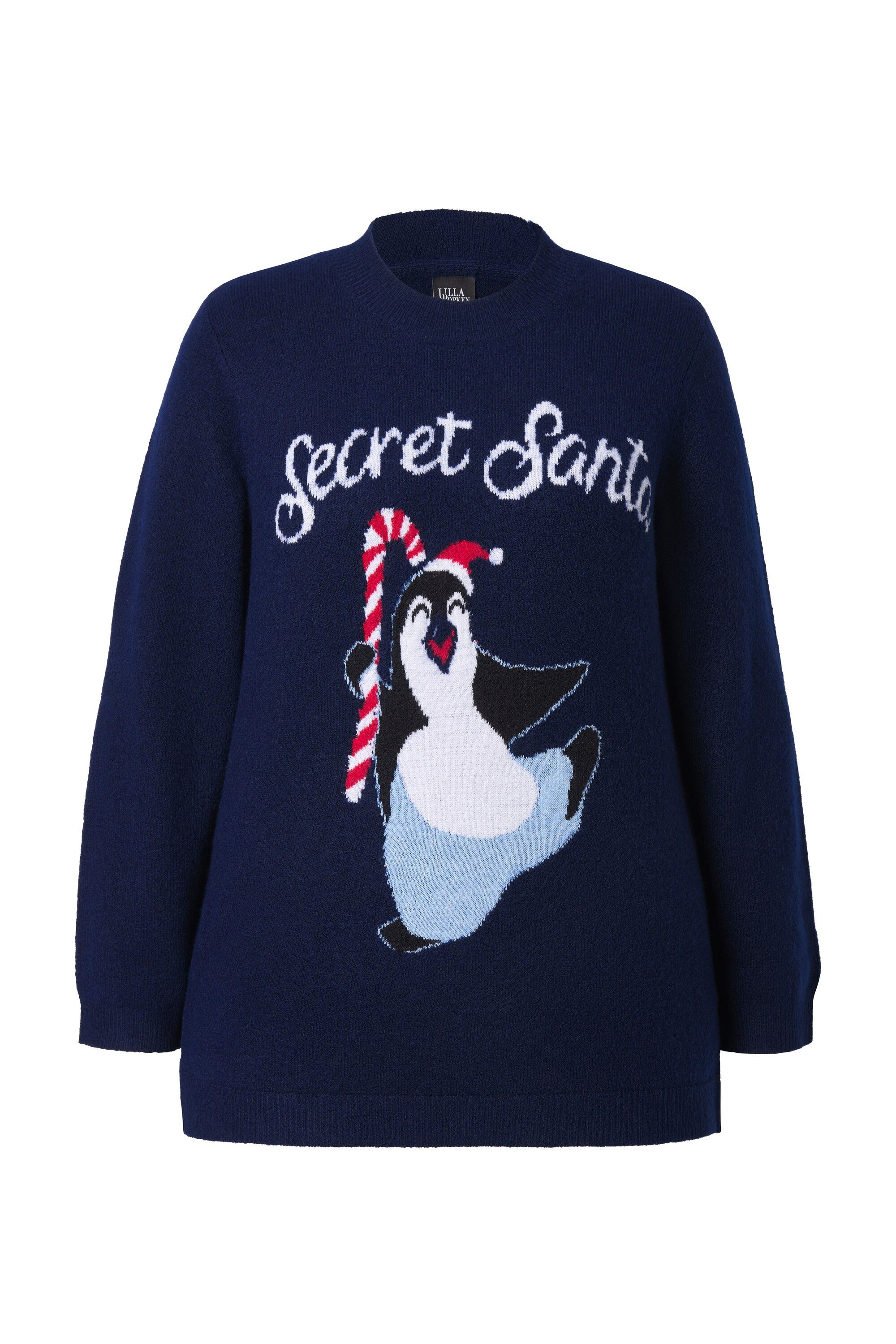 Ulla Popken Strickpullover Pullover Weihnachtsmotiv Stehkragen günstig online kaufen