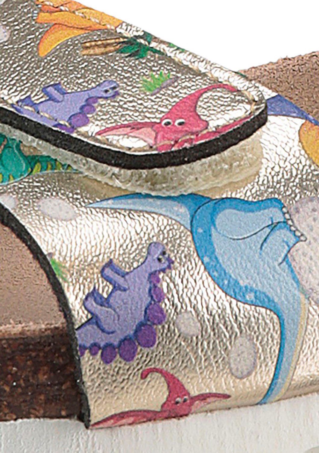 KIDSWORLD Dinos Riemchensandale Klettschuh, Sommerschuh, Sandalette mit ergonomisch geformtem Fußbett