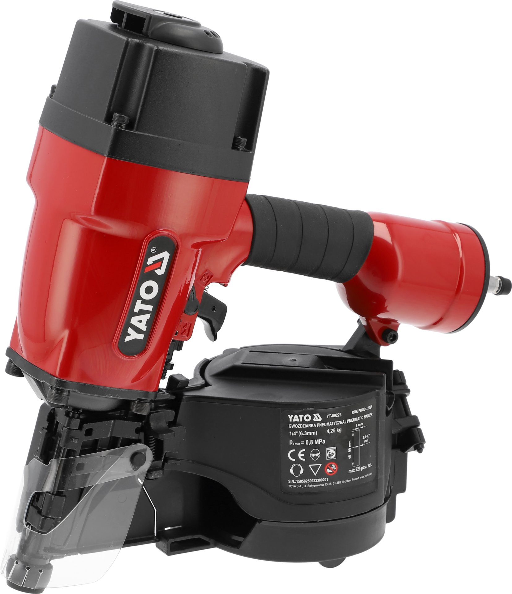 Yato Druckluft-Nagler Trommel-Nagler für Nägel 45–90 mm
