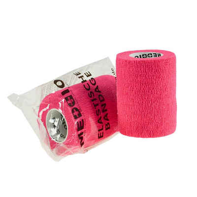 meDDio Pferdebandage 1 Haftbandage Selbsthaftende Bandage/Fixierbinde 7,5cm x 4,5m pink