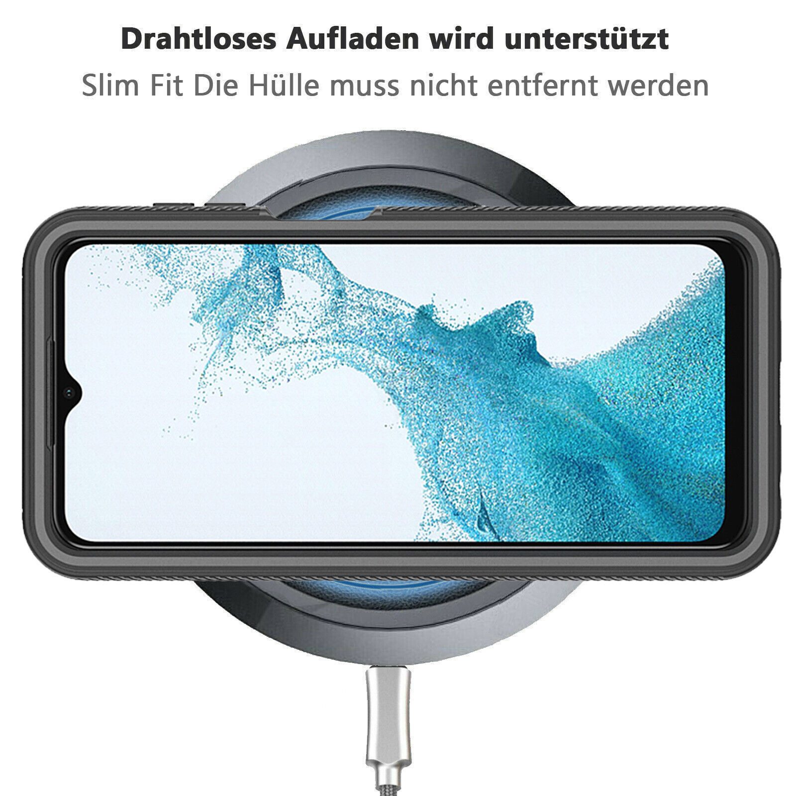 betterfon Handyhülle für Samsung Galaxy A23 5G TPU Case mit 360° Rundumschutz Displayschutz, 360 Grad Hülle mit Displayschutz und Fingerprint