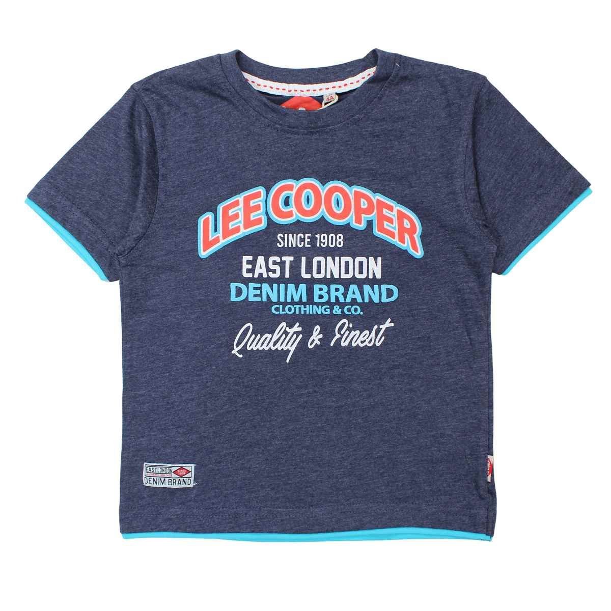 Lee Cooper Print-Shirt Lee Cooper Kinder Jungen T-Shirt Kurzarm Shirt Gr. 104 bis 164, 100% baumwolle