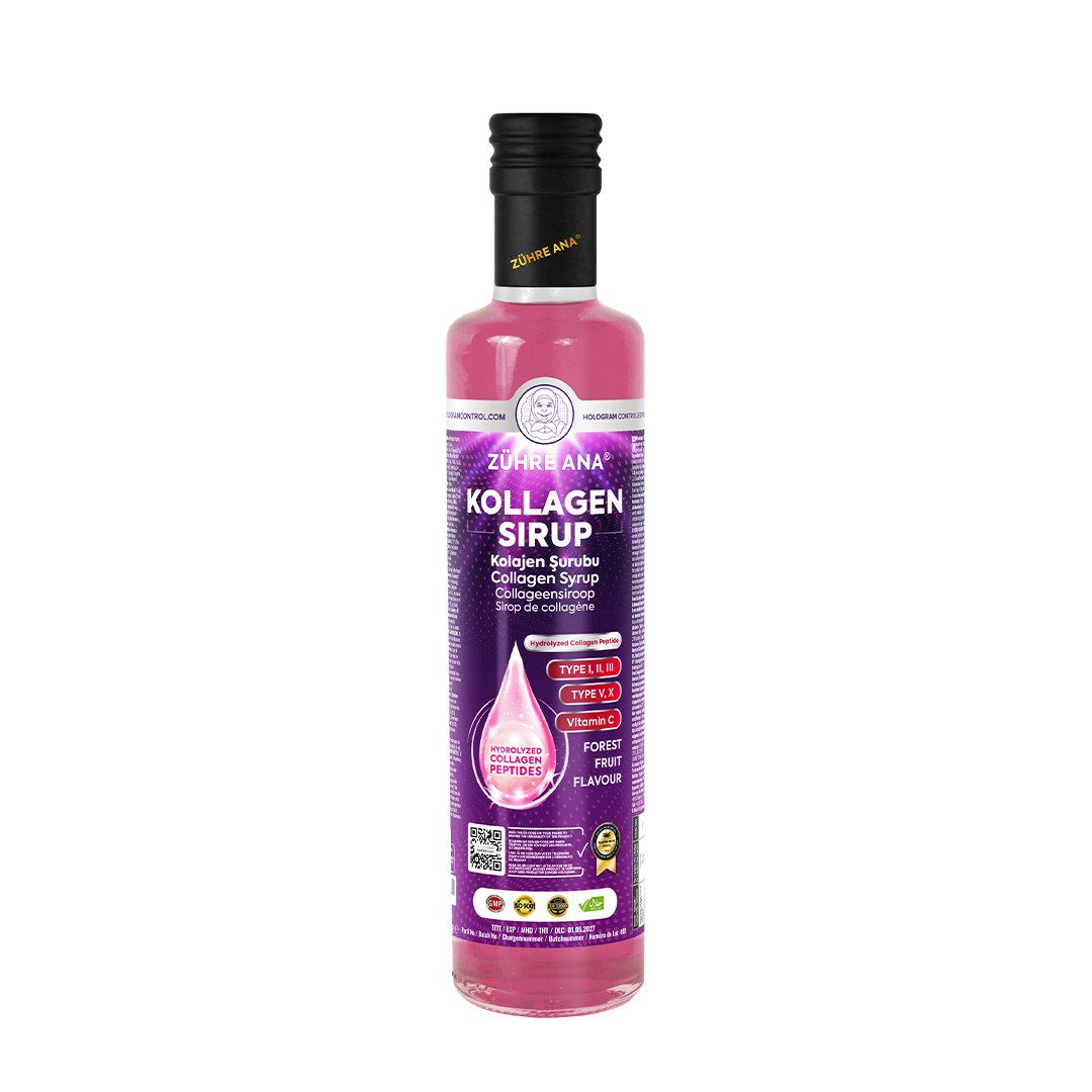 Zühre Ana® Kollagen Sirup 250 ml – Mit Vitamin C & Waldfrucht-Aroma Sirup, 250 ml, Kollagen-Sirup 250 ml – Fruchtiger Genuss mit Vitamin C