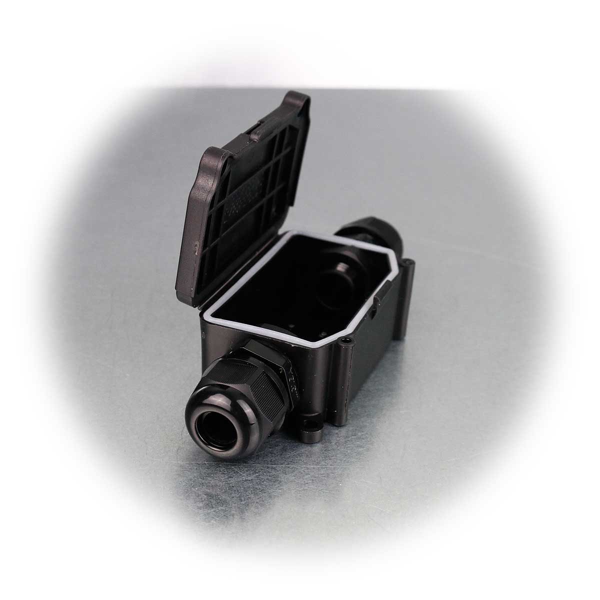 ChiliTec Kabelbox Kabelverbinder-Box, wasserdicht IP66, für 2 Kabel