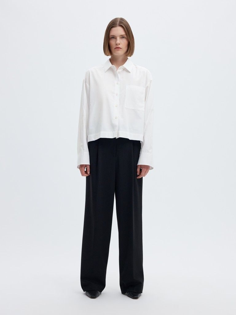 Selected Shirtbluse SLWDANNIE LS CROPPED BOXY SHIRT NOO