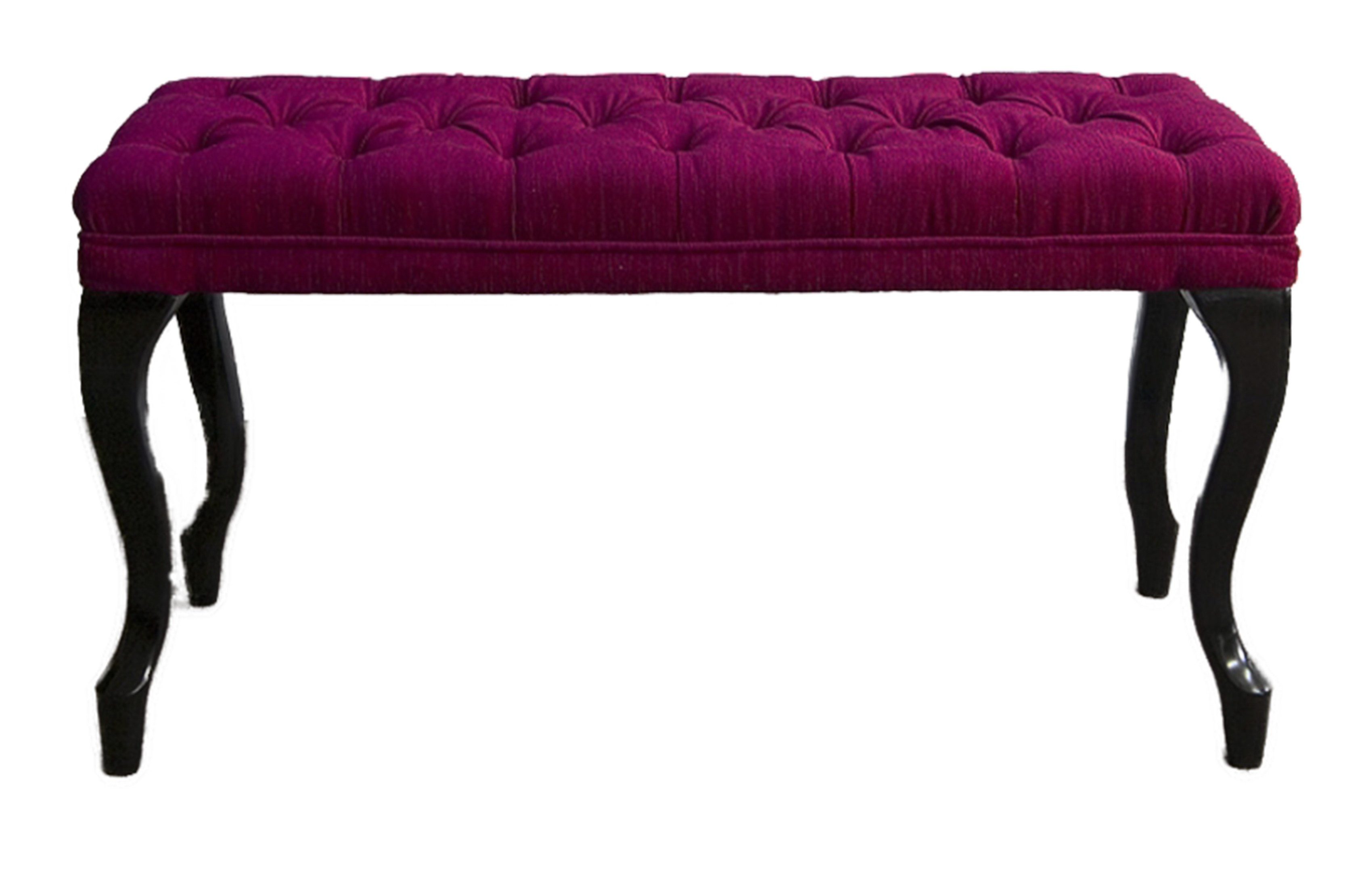 Xlmoebel Polsterhocker Chesterfield Beistellhocker Ottomane aus Leder und Stoff TORBAY I, Made in Europa