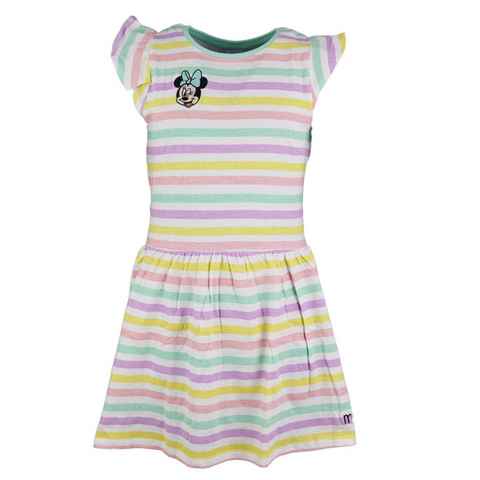 Disney Minnie Mouse Sommerkleid Minnie Mädchen Kinder Kleid Gr. 104 bis 134, 100% Baumwolle
