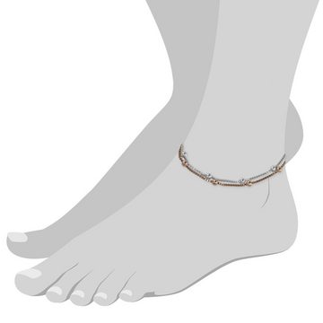SilberDream Fußkette mit Anhänger SilberDream Fußkette 333er rosevergoldet, Damen Fußkette Kugel aus 925 Sterling Silber, vergoldet (Roségold 333)