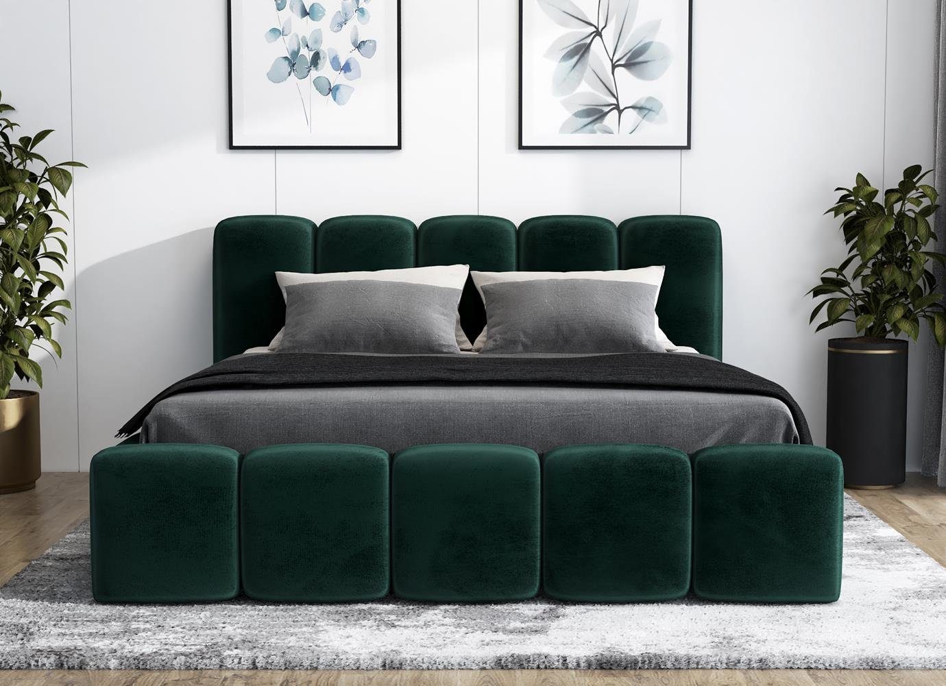 A&J MöbelLand GmbH Polsterbett SONIC-OM mit Bettkasten und Lattenrost (Bett günstig online kaufen