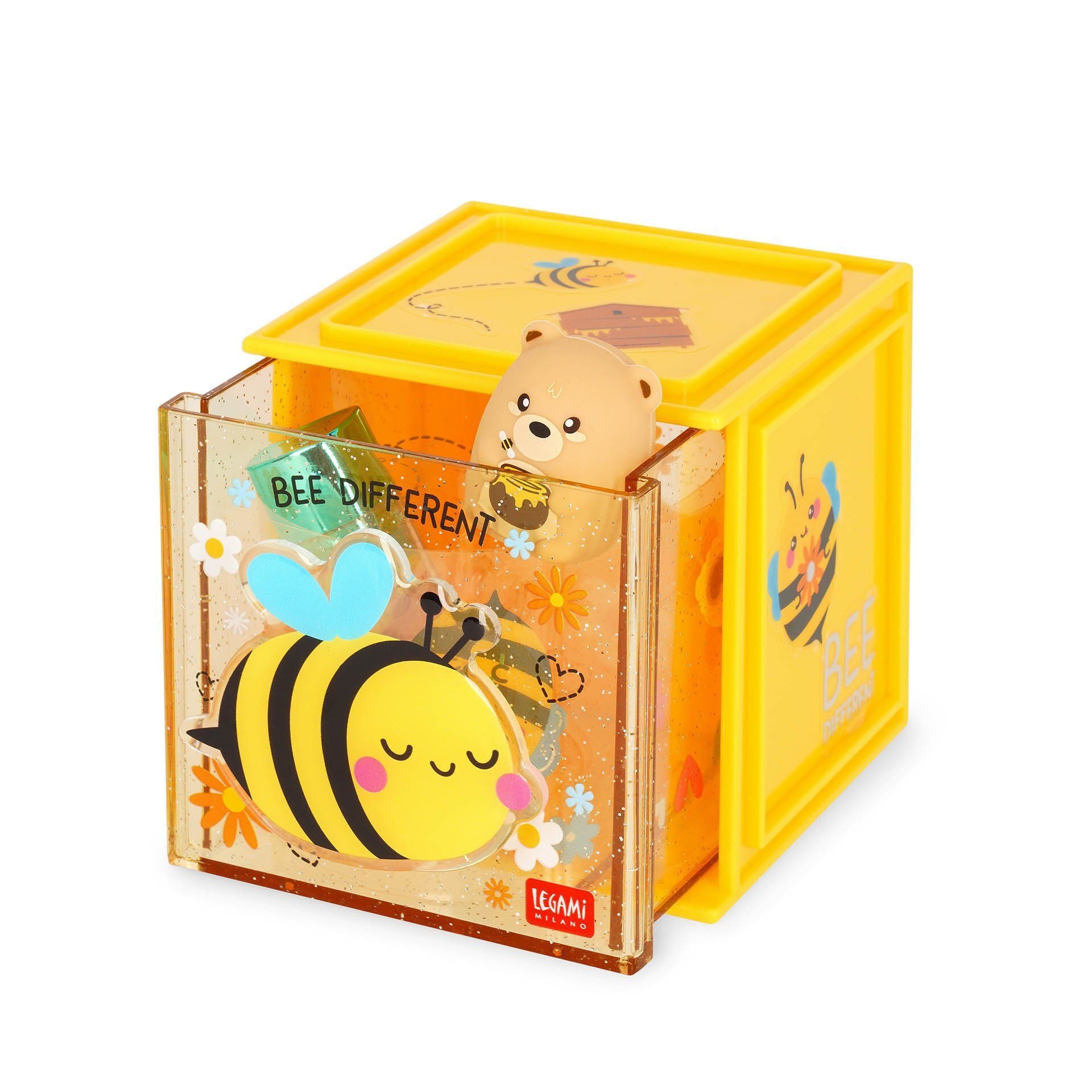 Legami Aufbewahrungsbox LEGAMI Erweiterbare Schreibtischbox - Cutie Cube - BIENE