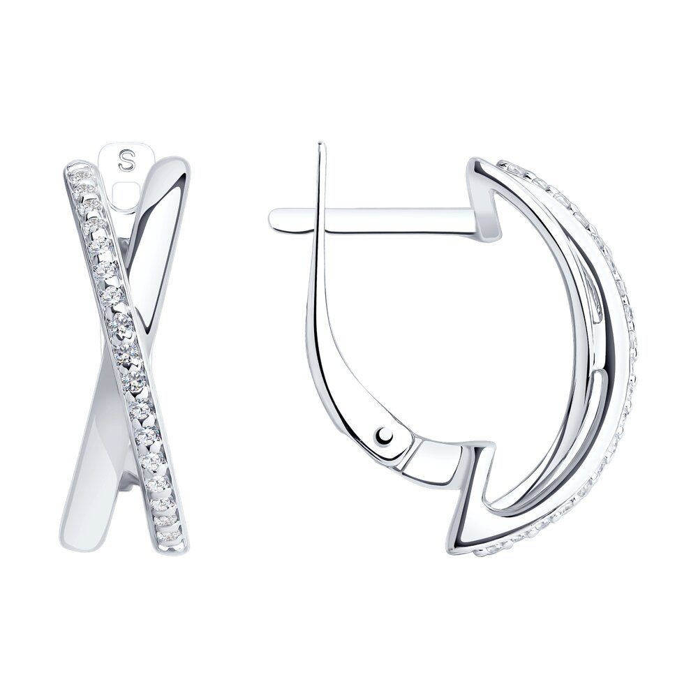 Creolen-Set Ohrringe Kreolen 925 Silber Zirkonia Steine Echtschmuck