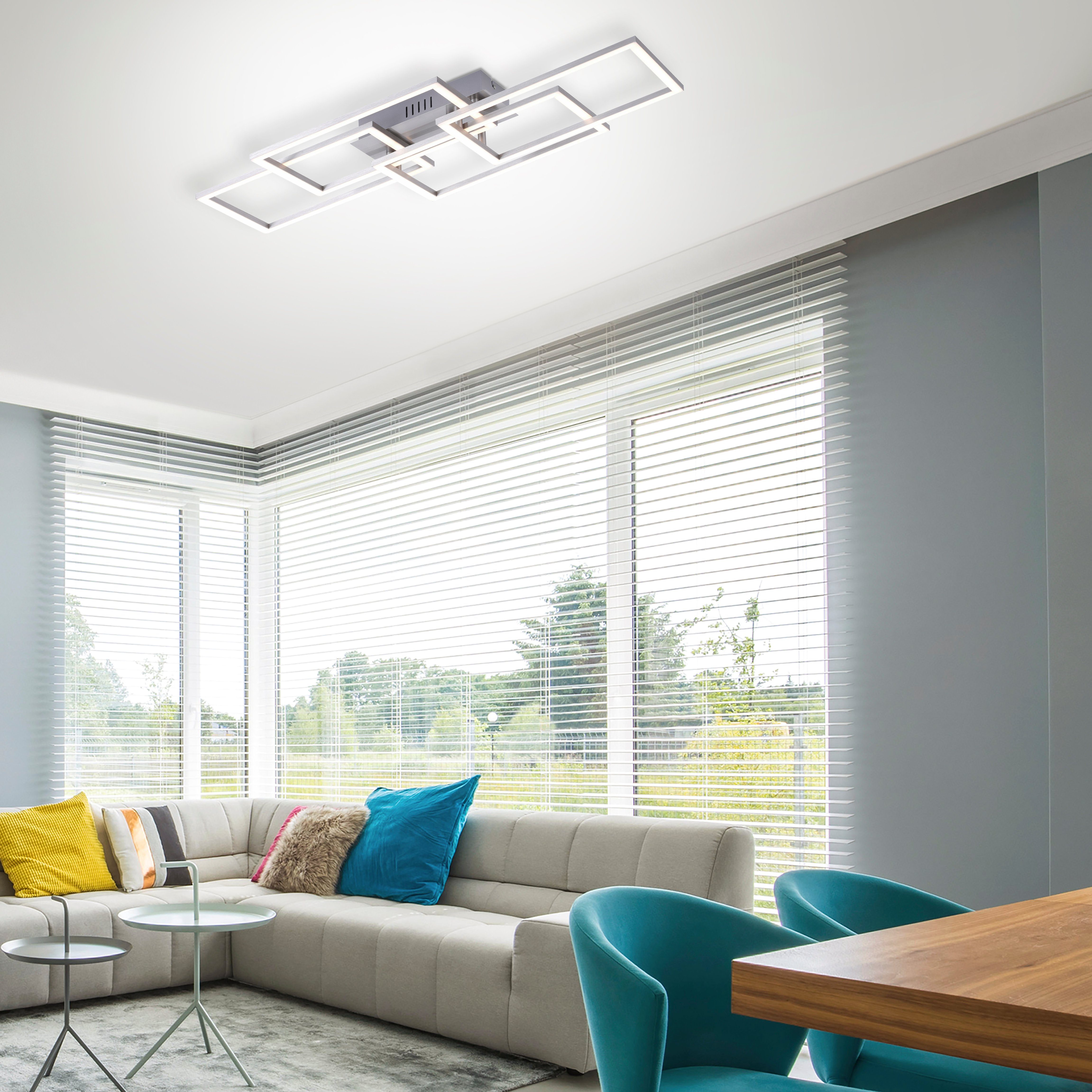 JUST LIGHT LED Deckenleuchte IVEN, Dimmfunktion, Memory, nach Trennung vom Netz, LED fest integriert, Warmweiß, Memory, nach Trennung vom Netz