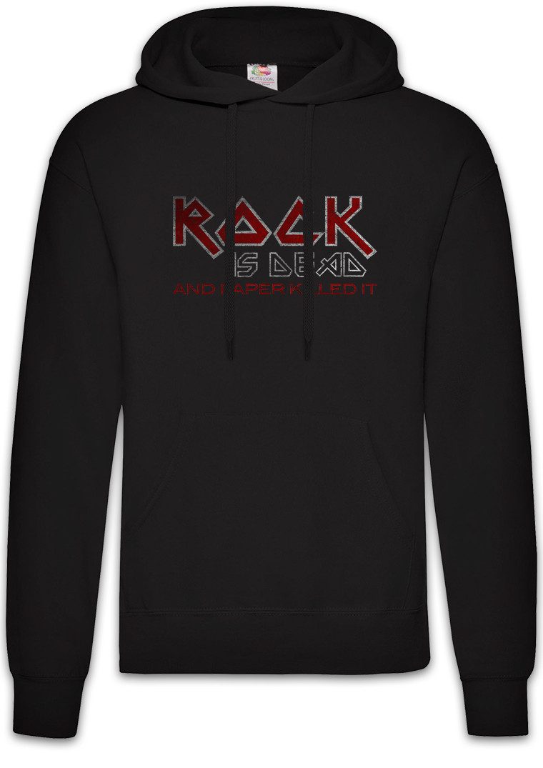 Hoodie Rock is Dead and Paper Herren Hoodie Killed It Scissors And Roll Punk