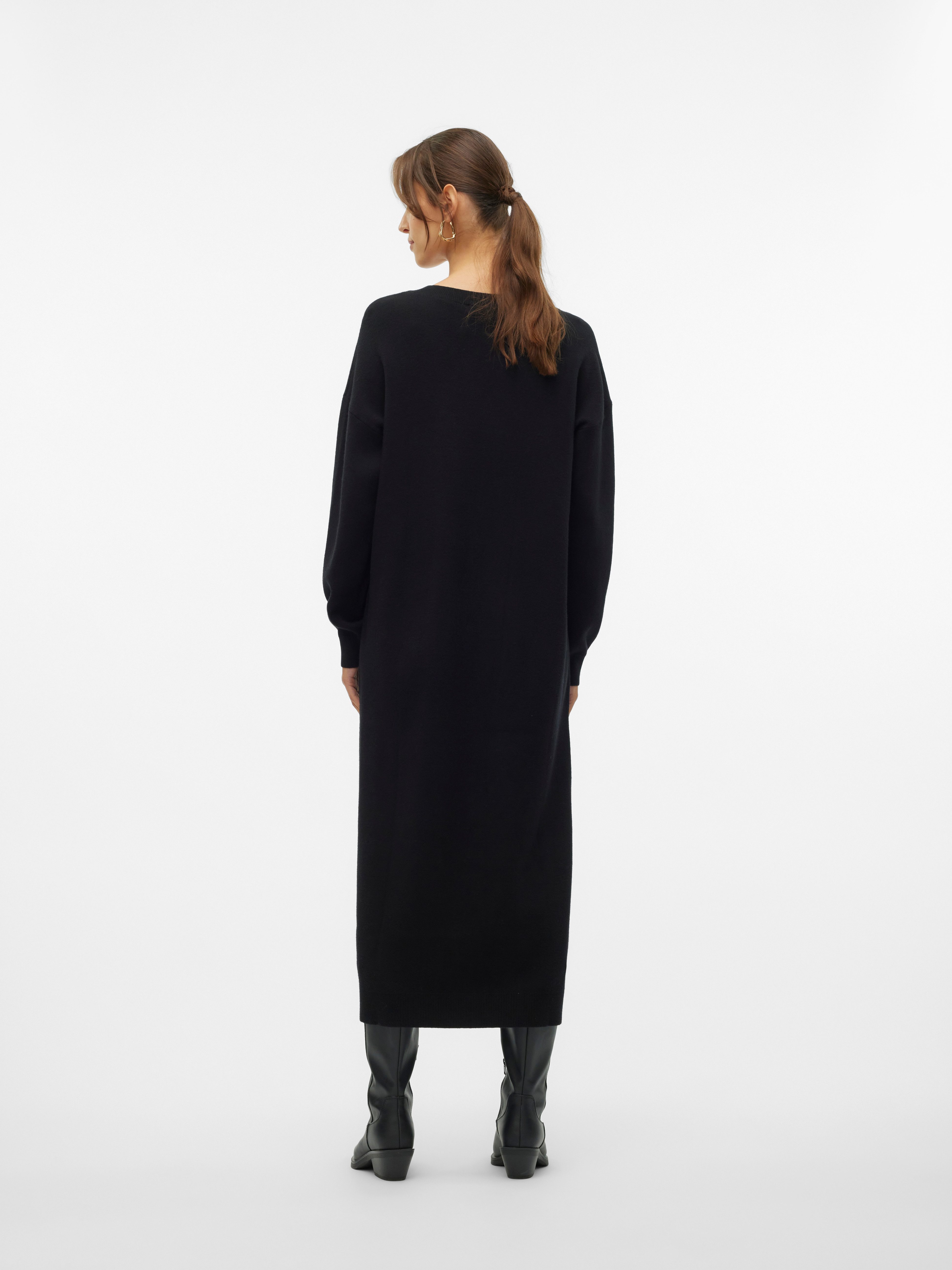 Vero Moda Strickkleid VMGOLD LS V-NECK 7/8 DRESS GA günstig online kaufen