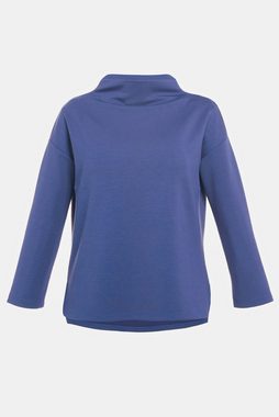 Gina Laura Sweatshirt Sweatshirt Stehkragen 3/4-Ärmel Scuba-Qualität