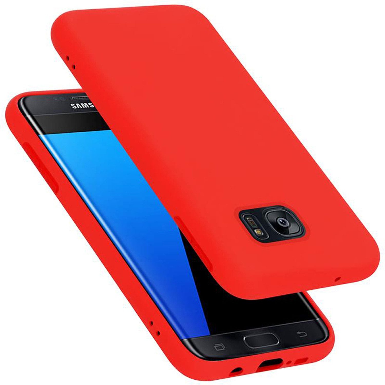 Cadorabo Handyhülle für Samsung Galaxy S7 EDGE Hülle Samsung Galaxy S7 EDGE, Flexible Hülle TPU Silikon Schutzhülle Back Cover Case