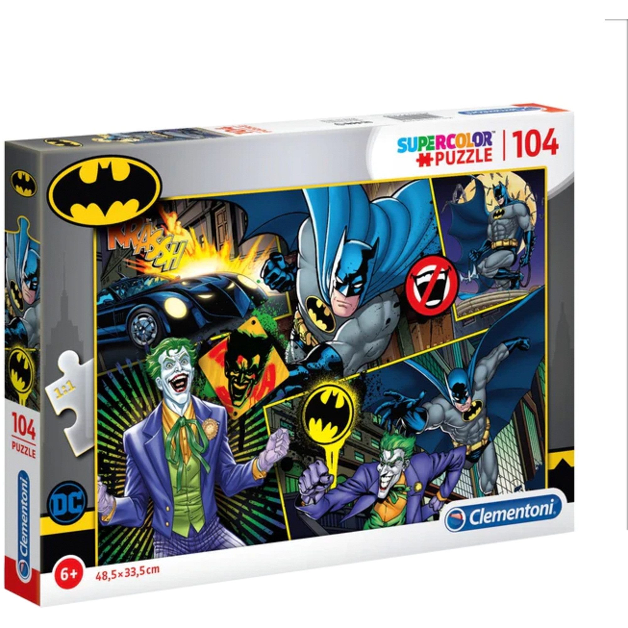 Clementoni® Puzzle Supercolor - DC Batman, 104 Puzzleteile