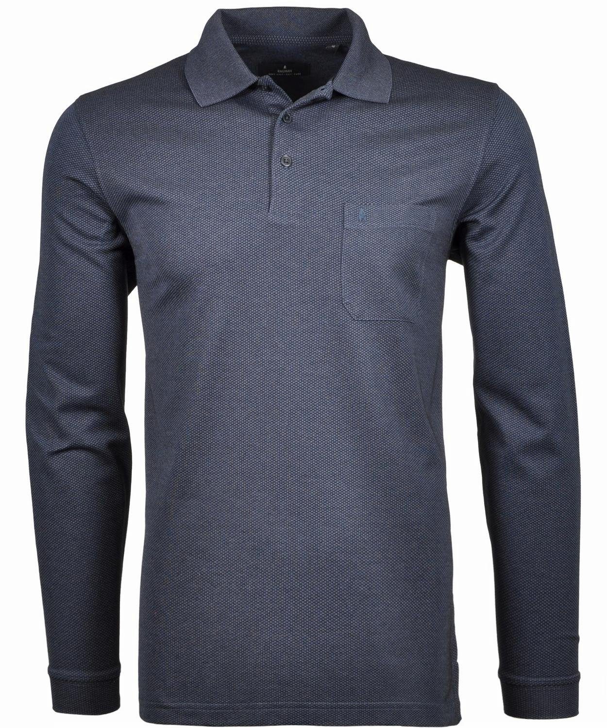 RAGMAN Poloshirt Polo LS fish net günstig online kaufen