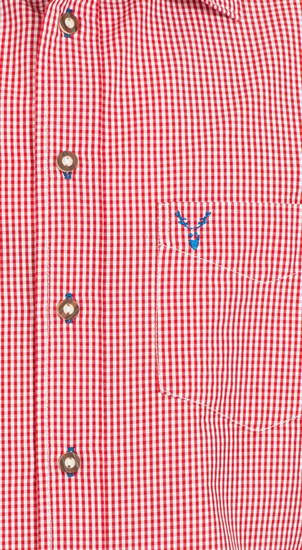 Trachtenhemd von Nübler Trachtenhemd Langarm Rot in Ralf Nübler