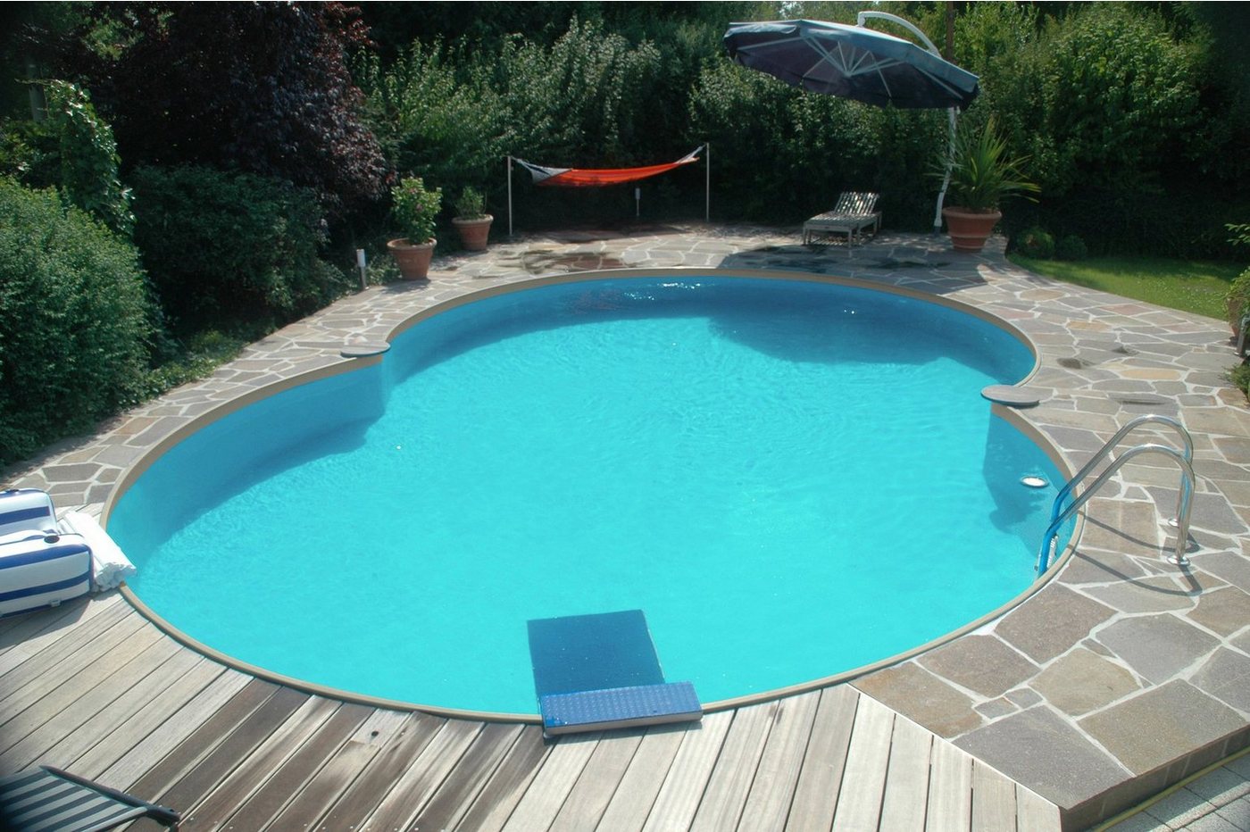 Thumbnail - my POOL BWT Achtformpool SAMOA 1 (Set, 2-tlg), in verschiedenen Größen erhältlich, inkl. Bodenschutzvlies