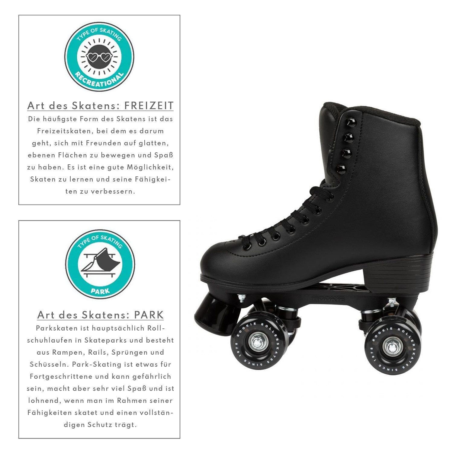 ROOKIE Roller Skates Rollschuhe Classic 78, im Retro-Design – Bild 5 von 5