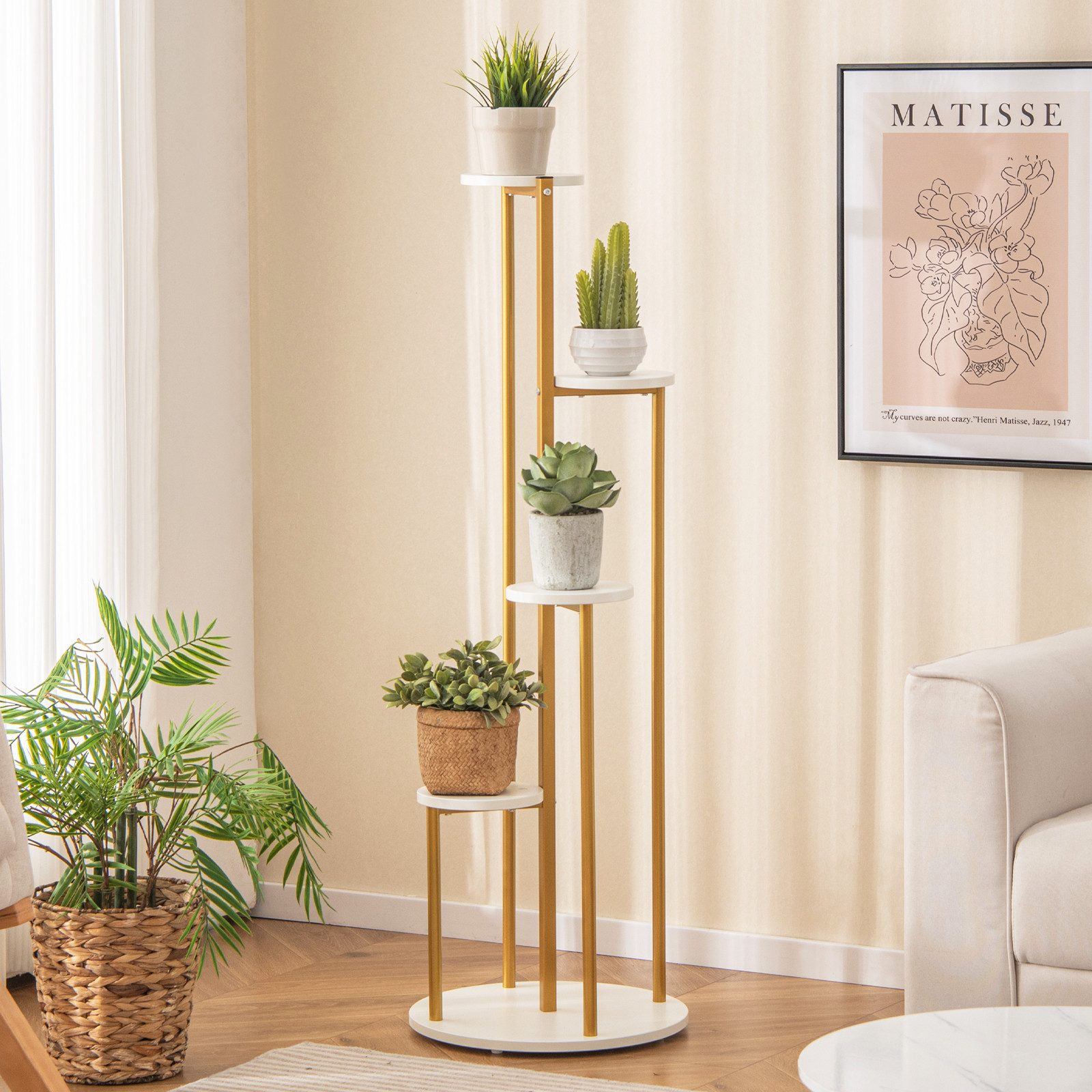 COSTWAY Blumenständer, 4 Etagen, für Topfpflanzen, günstig online kaufen