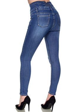 Elara High-waist-Jeans Elara Damen stretch Jeans Skinny High Waist (1-tlg)