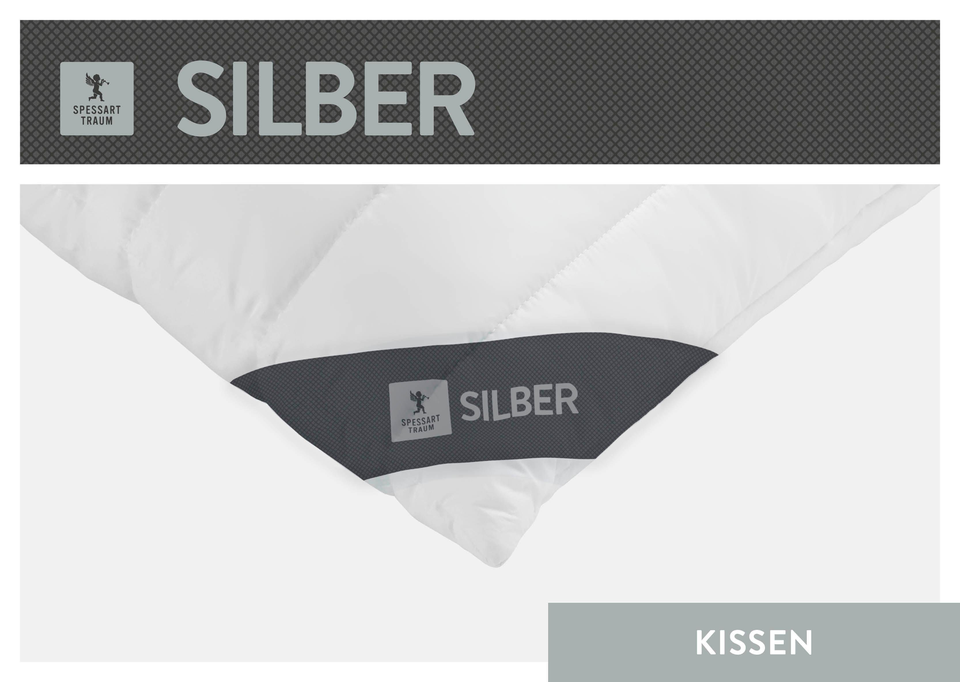 SPESSARTTRAUM Baumwollkissen Silber, hergestellt in Deutschland, allergikerfreundlich – Bild 3 von 5