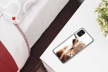 MuchoWow Handyhülle Schottischer Highlander - Kuh - Tiere, Handyhülle Samsung Galaxy A52 5G, Smartphone-Bumper, Print, Handy