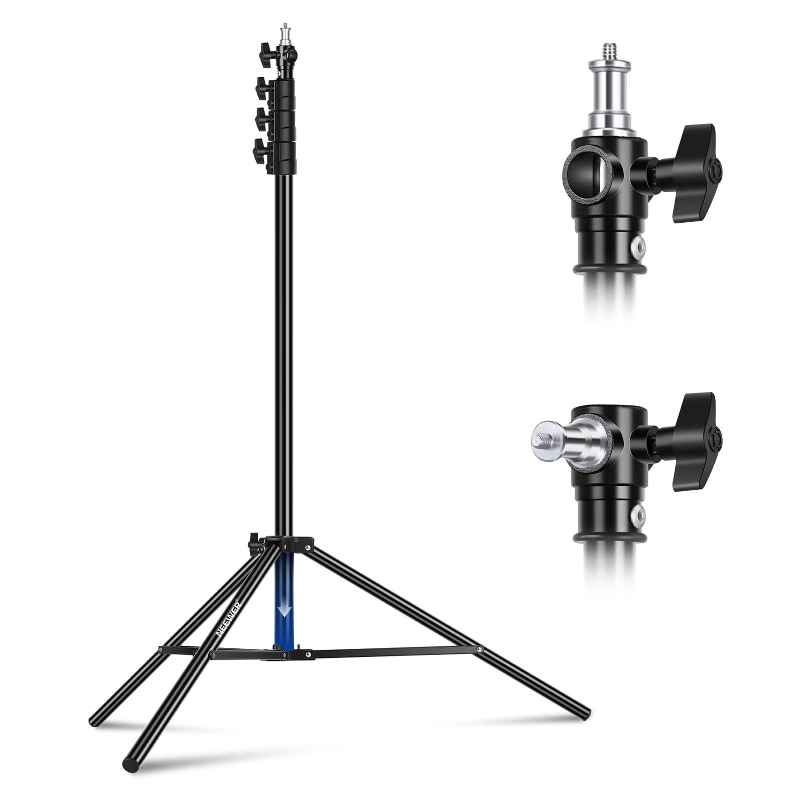 Neewer ST-300AC 3m Lichtstativ, Schwerlast Metallstativ luftgefedert Lampenstativ (höhenverstellbar 106-300 cm, mit mit Standard-Spigot, für Ringlicht)