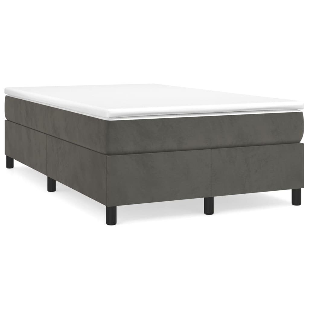 furnicato Bett Boxspringbettgestell Dunkelgrau 120x200 cm Samt (1-tlg) günstig online kaufen