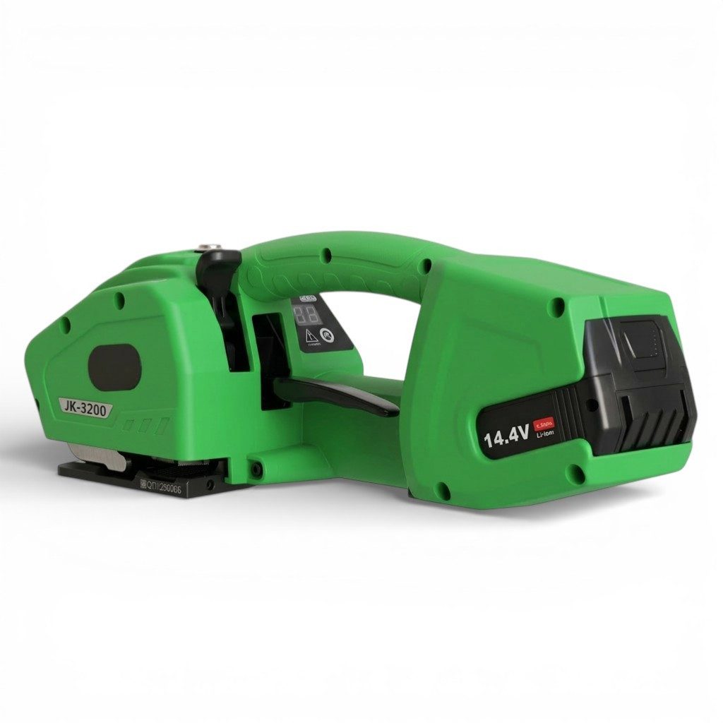 DeTec. Elektrowerkzeug-Set DT-UMV2G Akku Umreifungsgerät – Umreifungsmaschine & Bandspanner, für Paletten, PP/PET 13–16 mm, 3200 N