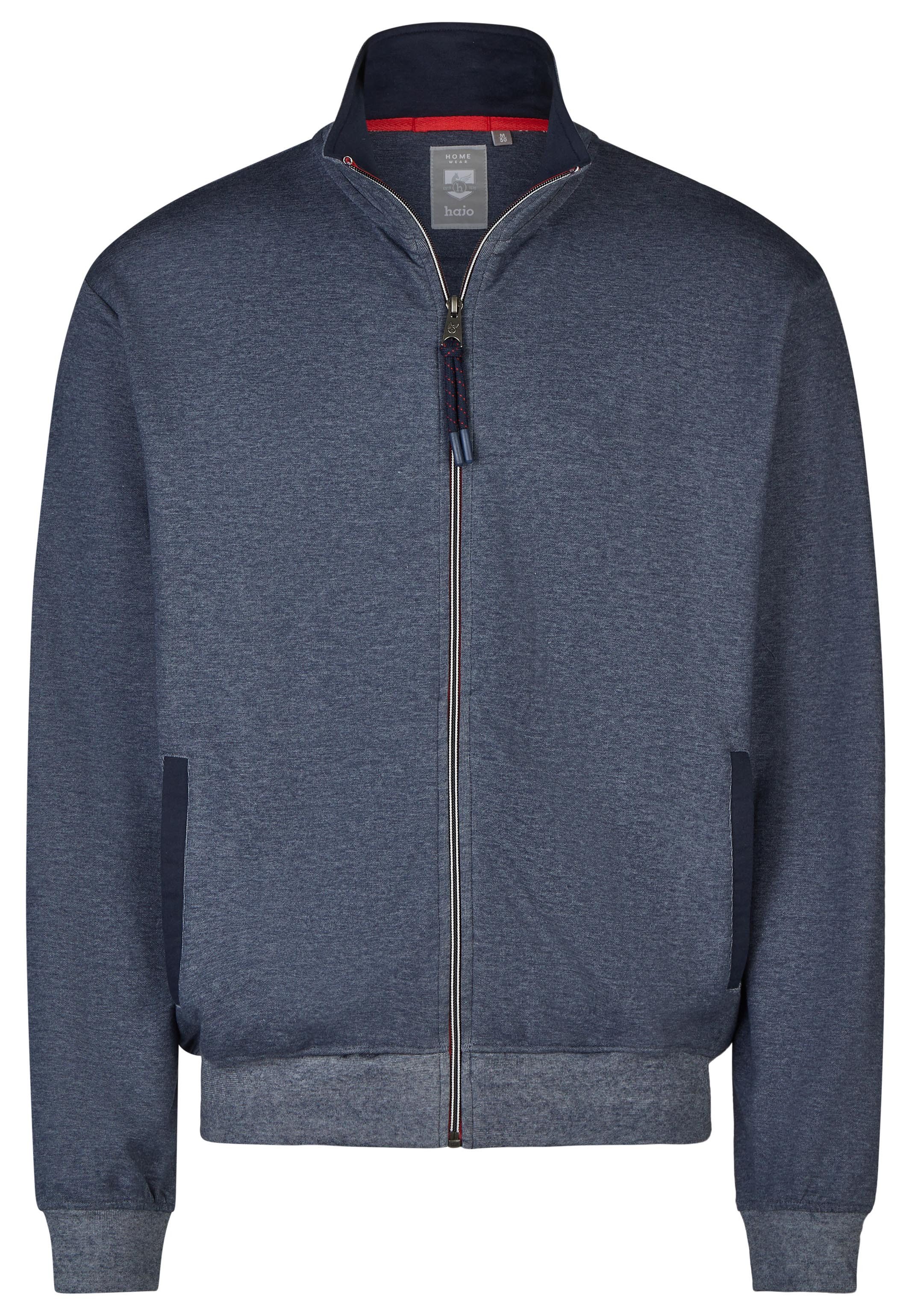 Hajo Sweatjacke Soft Sweat (1-tlg) Sweatjacke - Baumwolle - Atmungsaktiv - Mit Reißverschluss