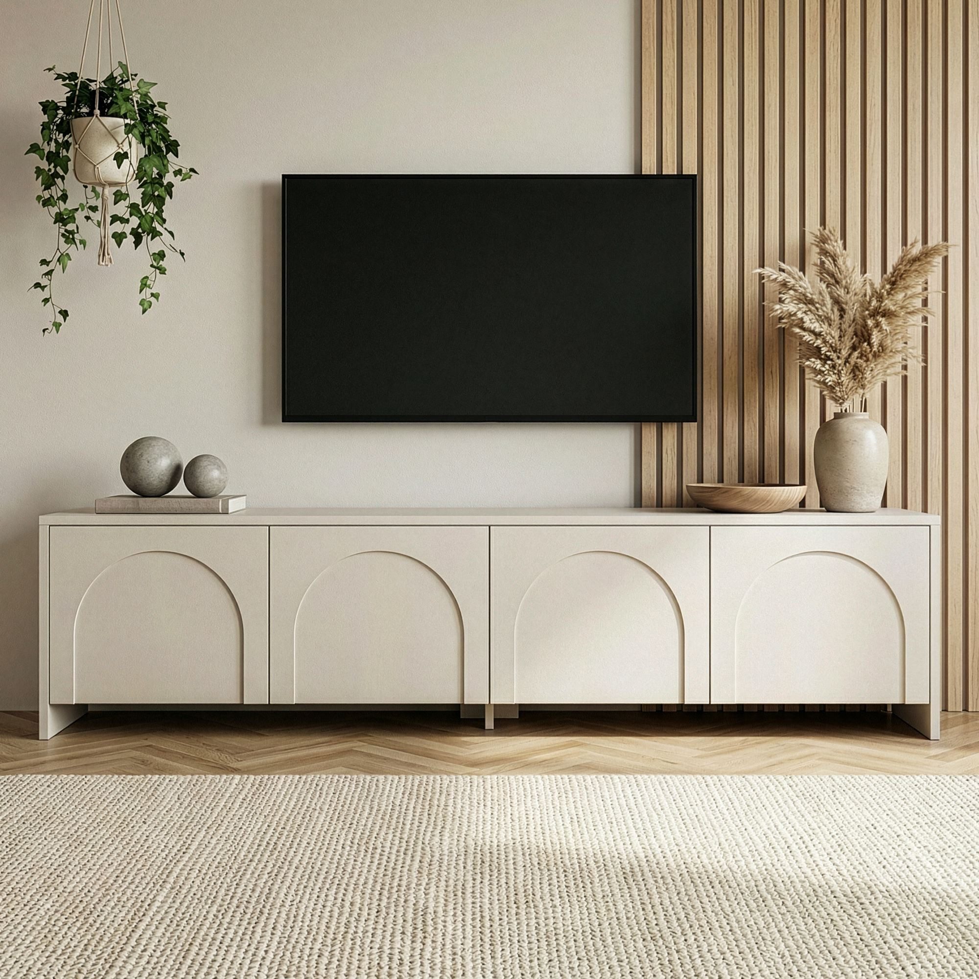 Skye Decor TV-Board Aurelia (1 St., TV-Lowboard mit klarer Linienführung), Breite 180 cm Push-to-open Mechanismus, Griffloses Design