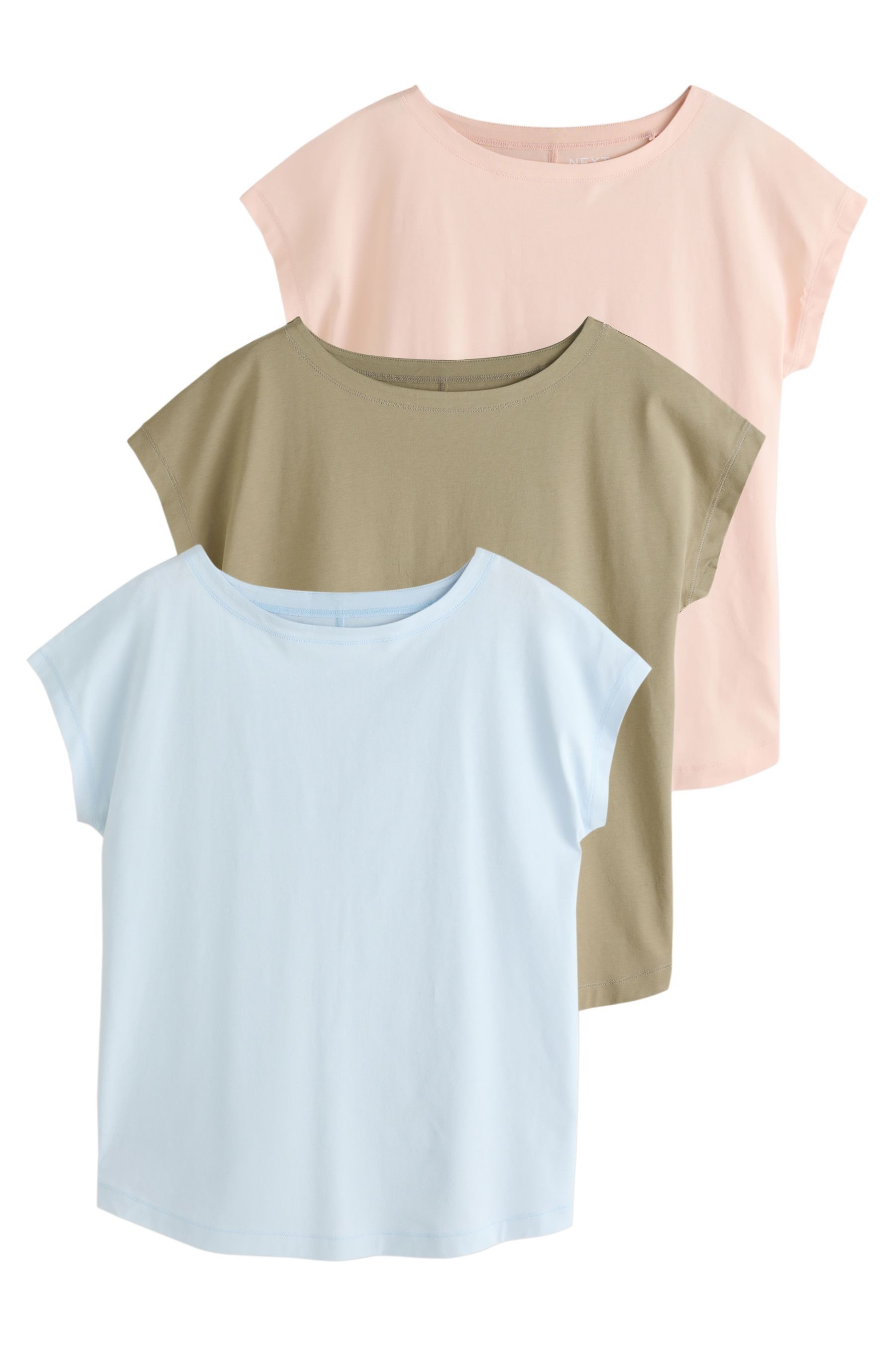 Next T-Shirt 3er-Pack T-Shirts mit nahtlos angesetzten (3-tlg)