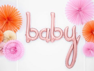 partydeco Luftballon, Folienballon Baby / Babyparty 73.5cm, rosegold