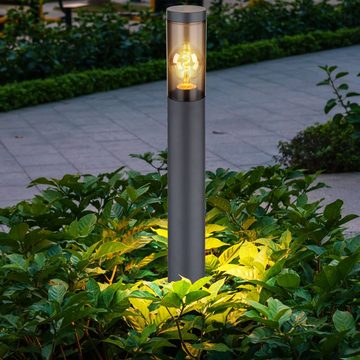 Globo Pollerleuchte, Leuchtmittel nicht inklusive, 2x Wegeleuchte Pollerleuchte außen Gartenlampen