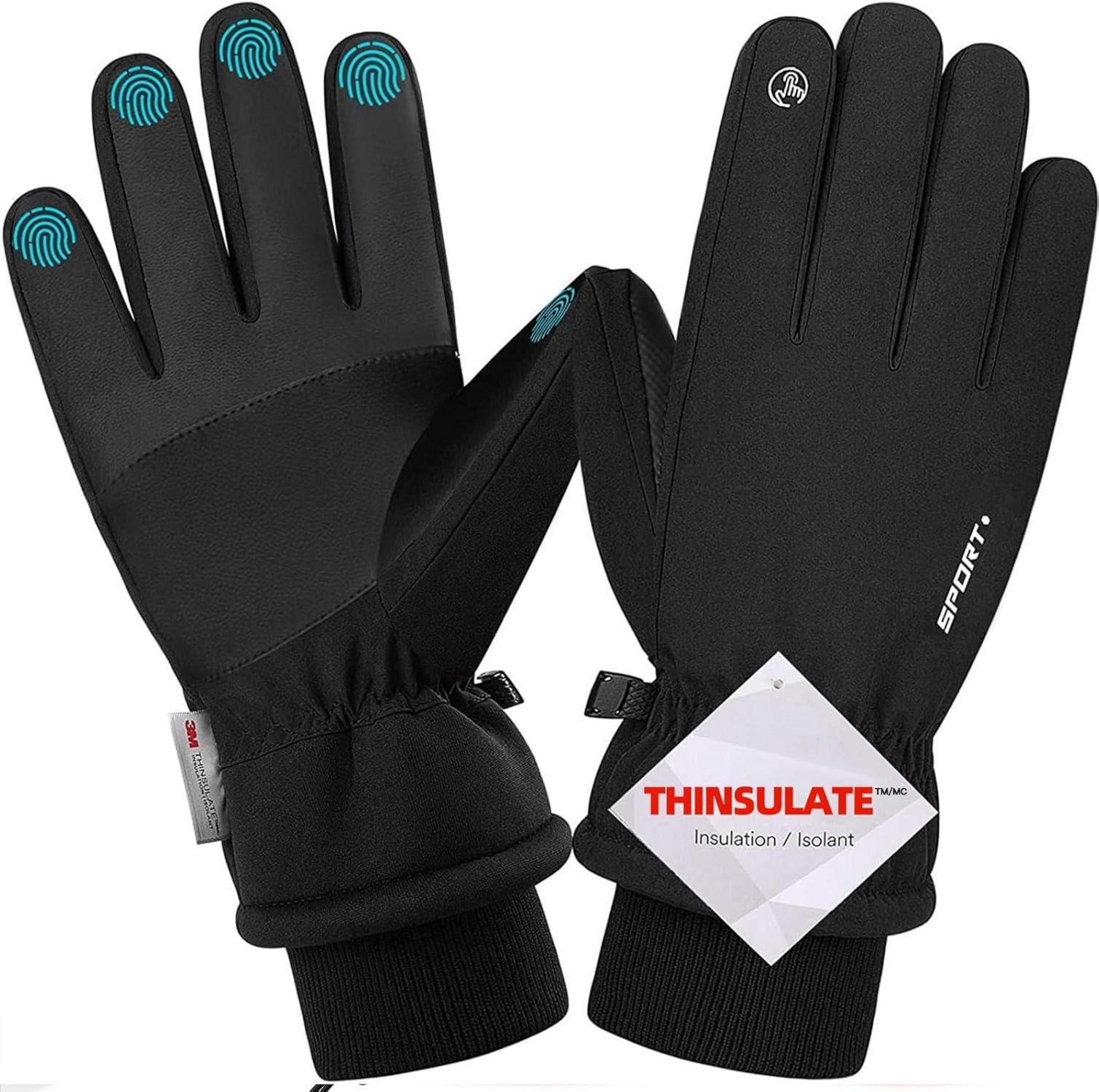 LuxusKollektion Multisporthandschuhe Wasserdichte Winterhandschuhe Thinsulate Touchscreen Herren Damen