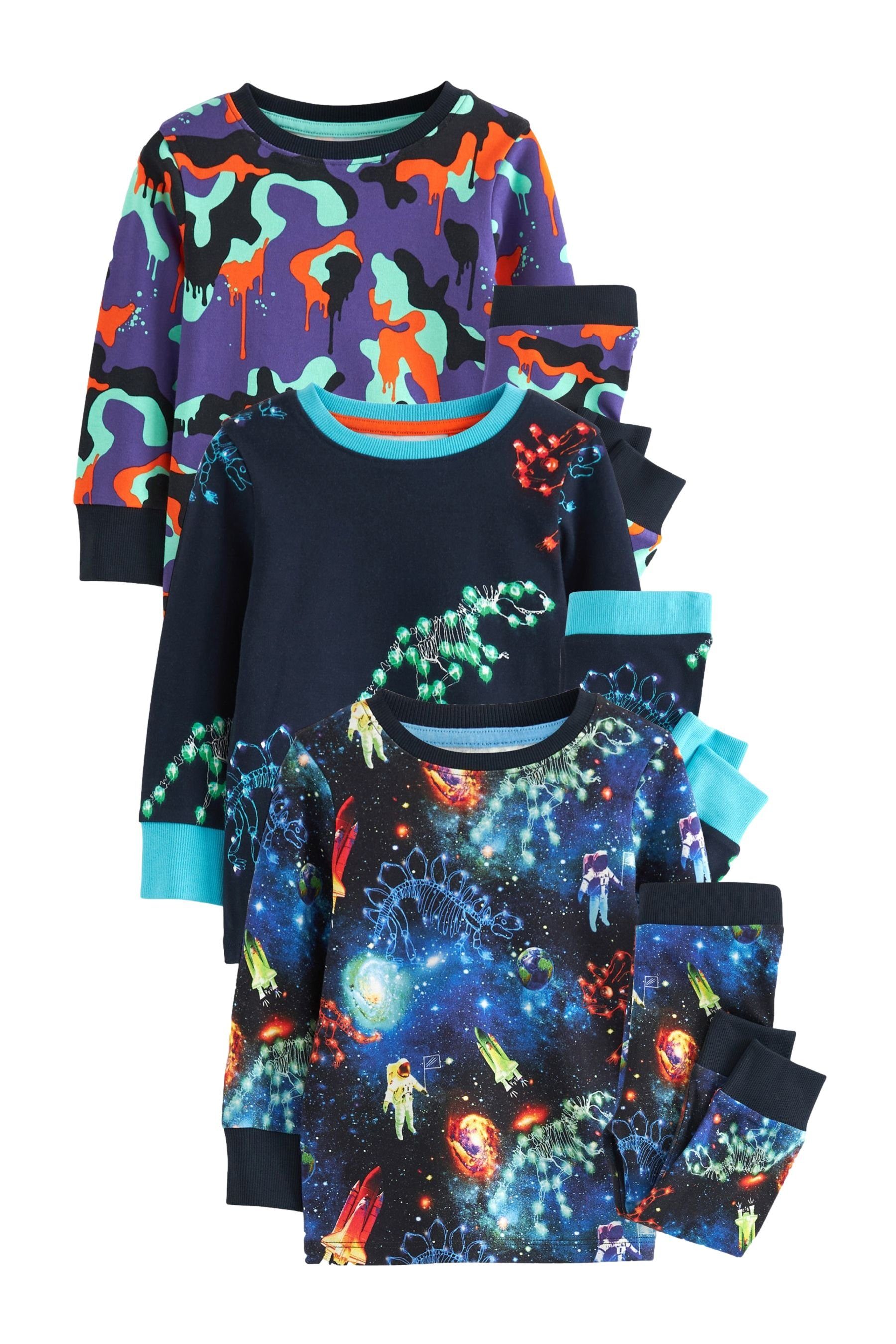Pyjama 3er-Pack Snuggle Schlafanzüge