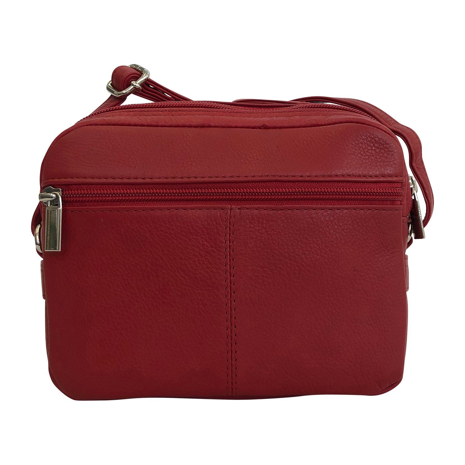 Cinino Handtasche Lisa, Ledertasche Umhängetasche Rot