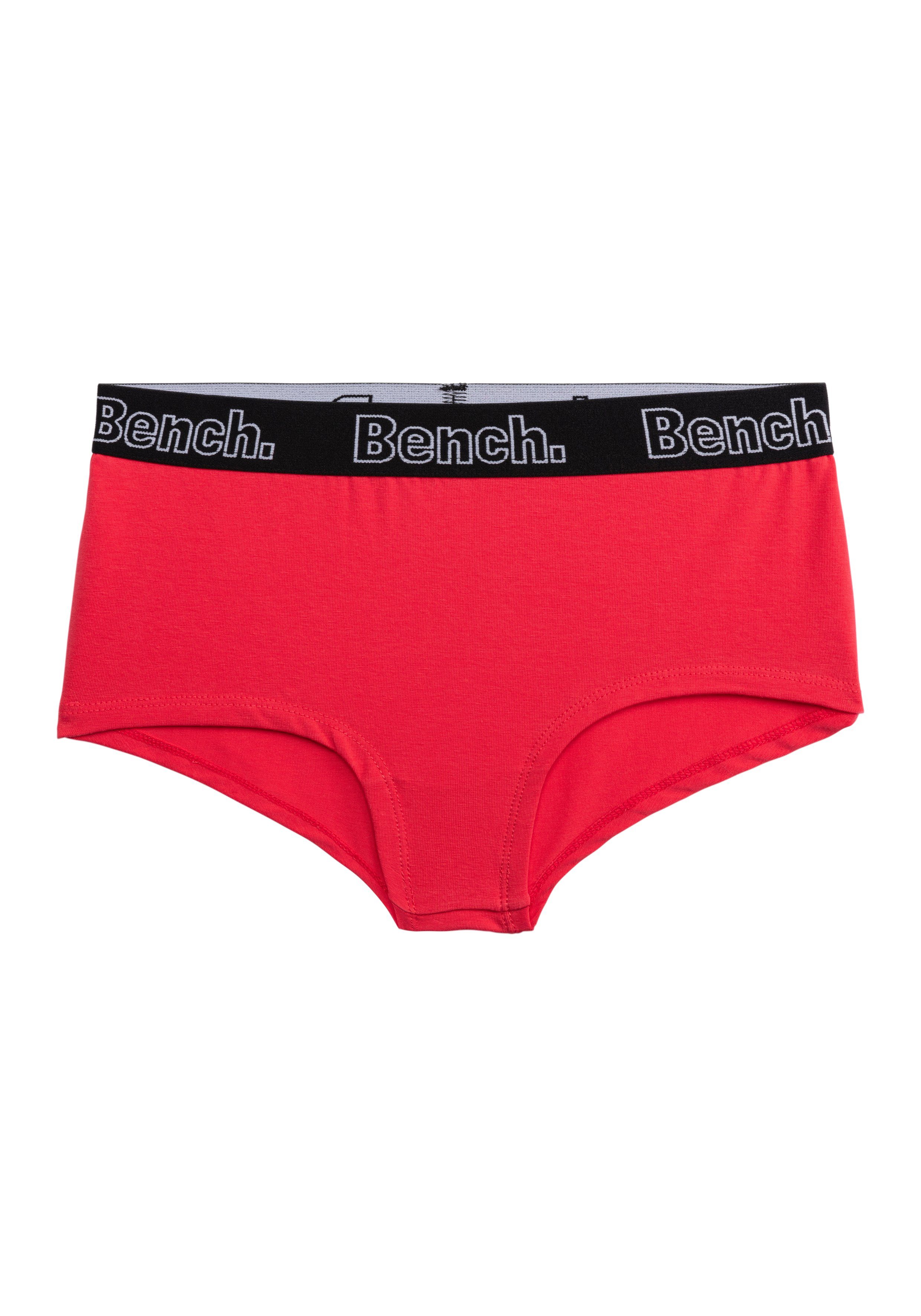 Bench. Panty (Packung, / mit türkis Logo schwarzem 3-St) schwarz / pink Webbund