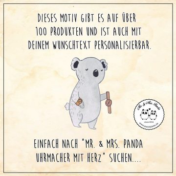 Mr. & Mrs. Panda Grußkarte Uhrmacher Herz - Weiß - Geschenk, Rente, Karte, Geburtstagskarte, Fir, Hochwertiger Karton